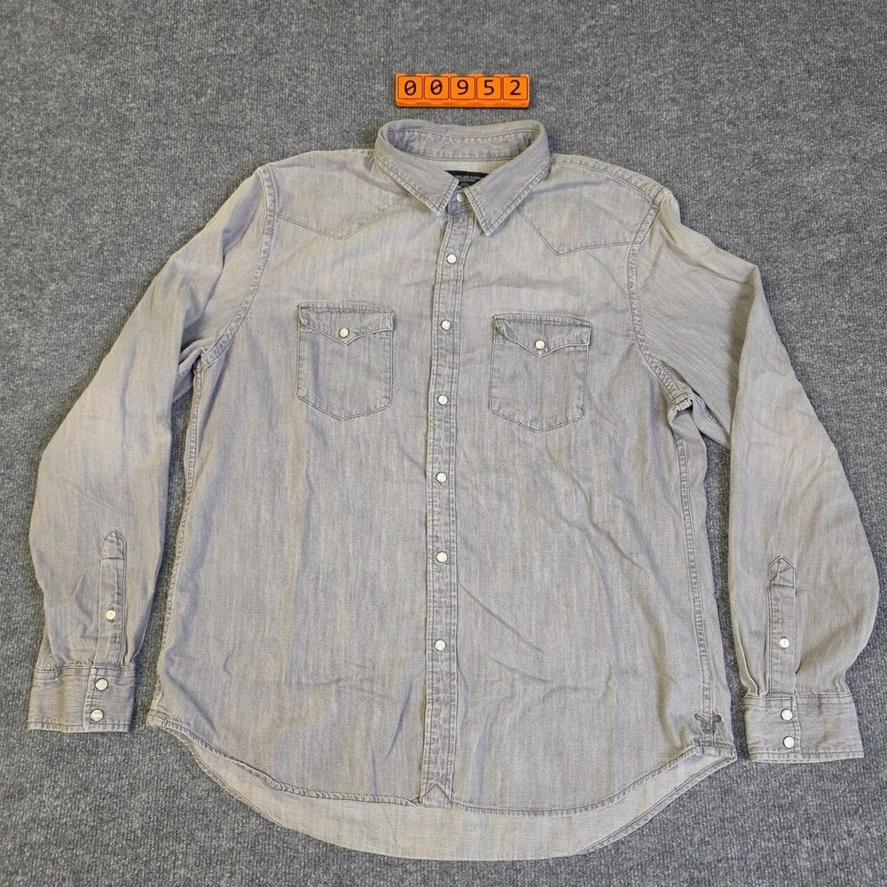 American Eagle Outfitters Vintage Fit Gray button-up shirt Size XL